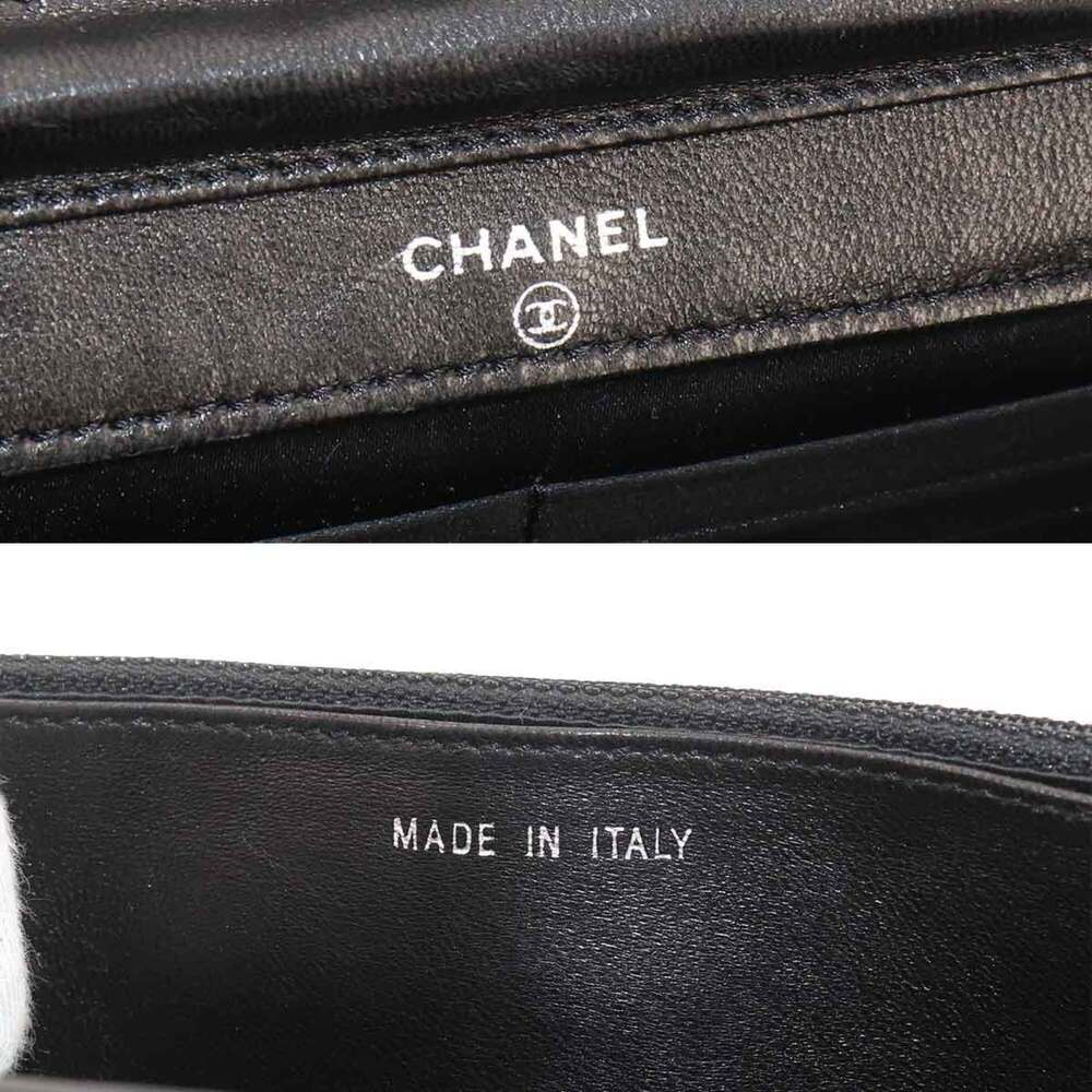 CHANEL Authentic Black Leather Wallet - Picture 9 of 10